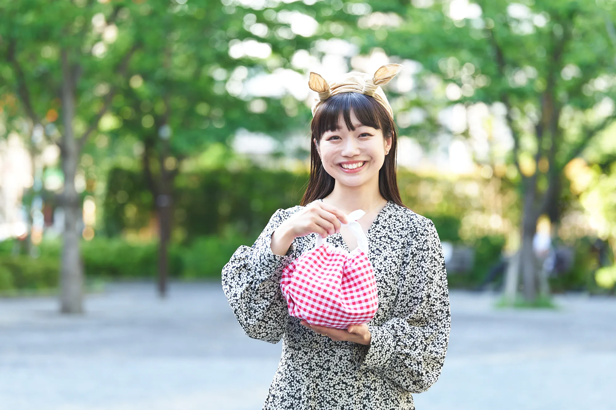 Double Sided Furoshiki 50cm | Asanoha Sakura Navy & Red