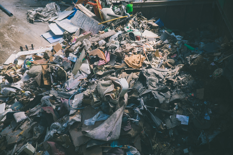 Mixed waste brought to the plant gets sorted before moving to the next stage of resource recovery